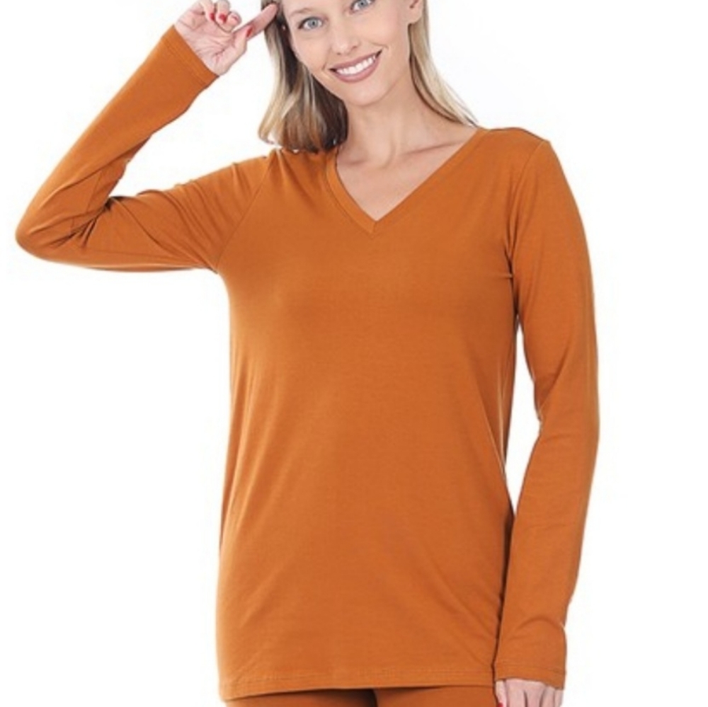 Almond V neck leggings set